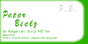 peter bielz business card